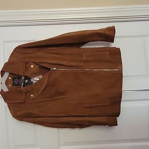 Suede moto jacket